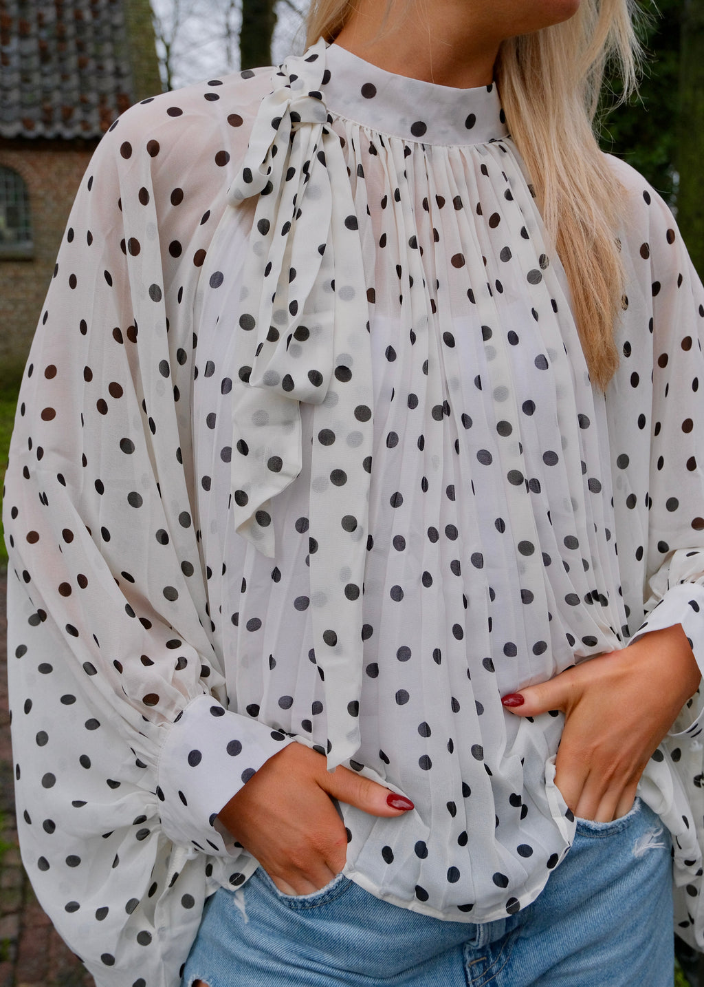 Polka dot blouse