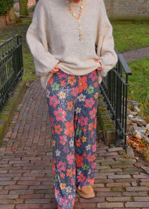 Glitter flower pants