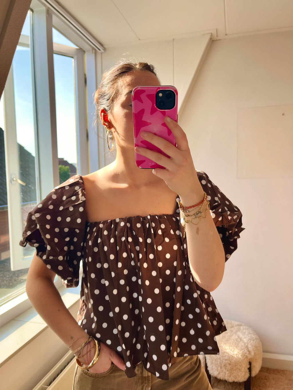 Polka dot top