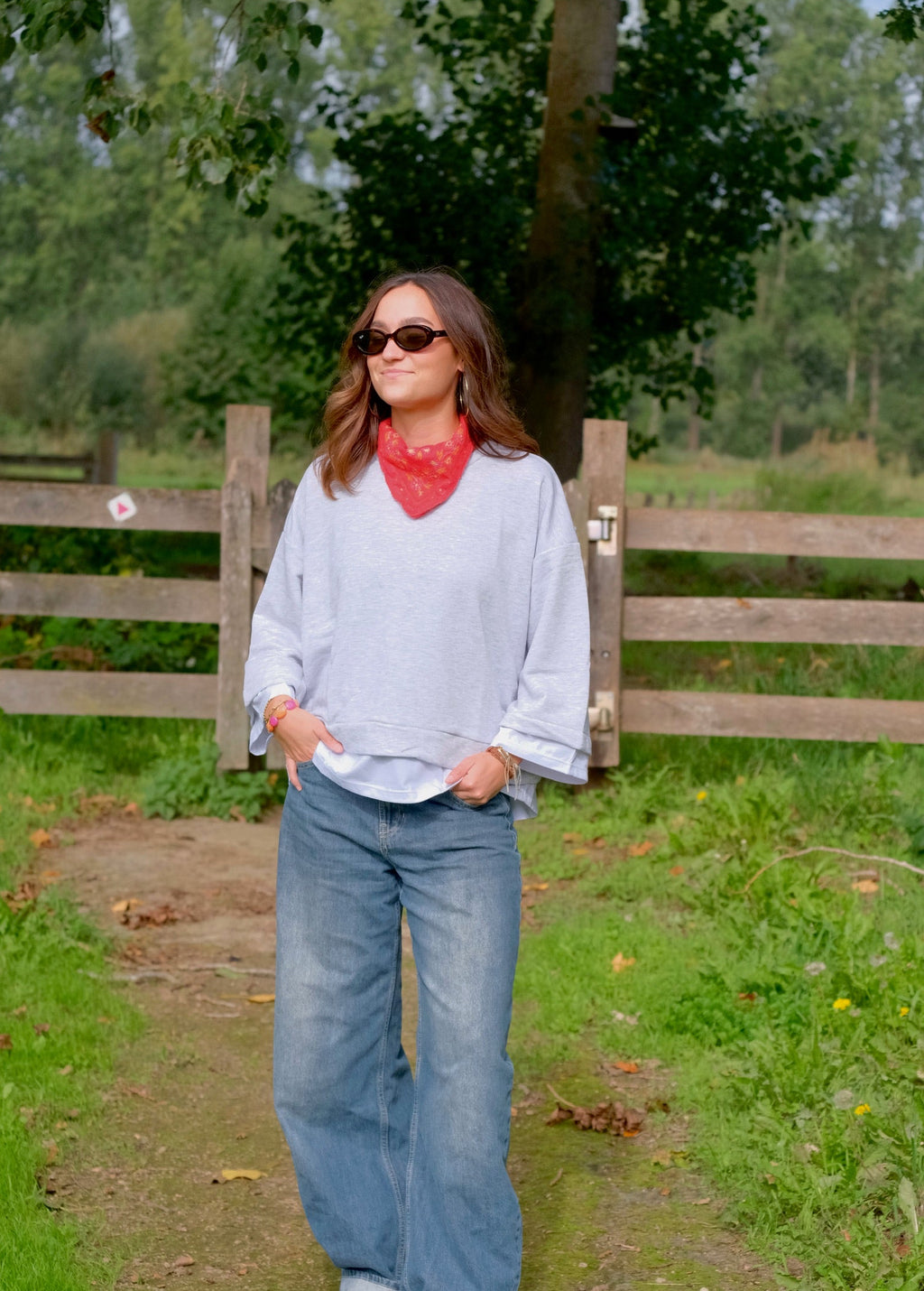 Layered sweatshirt