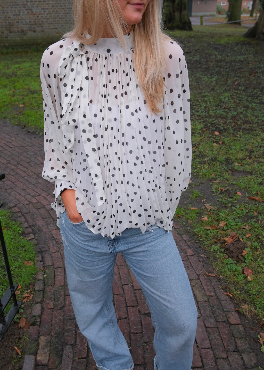 Polka dot blouse
