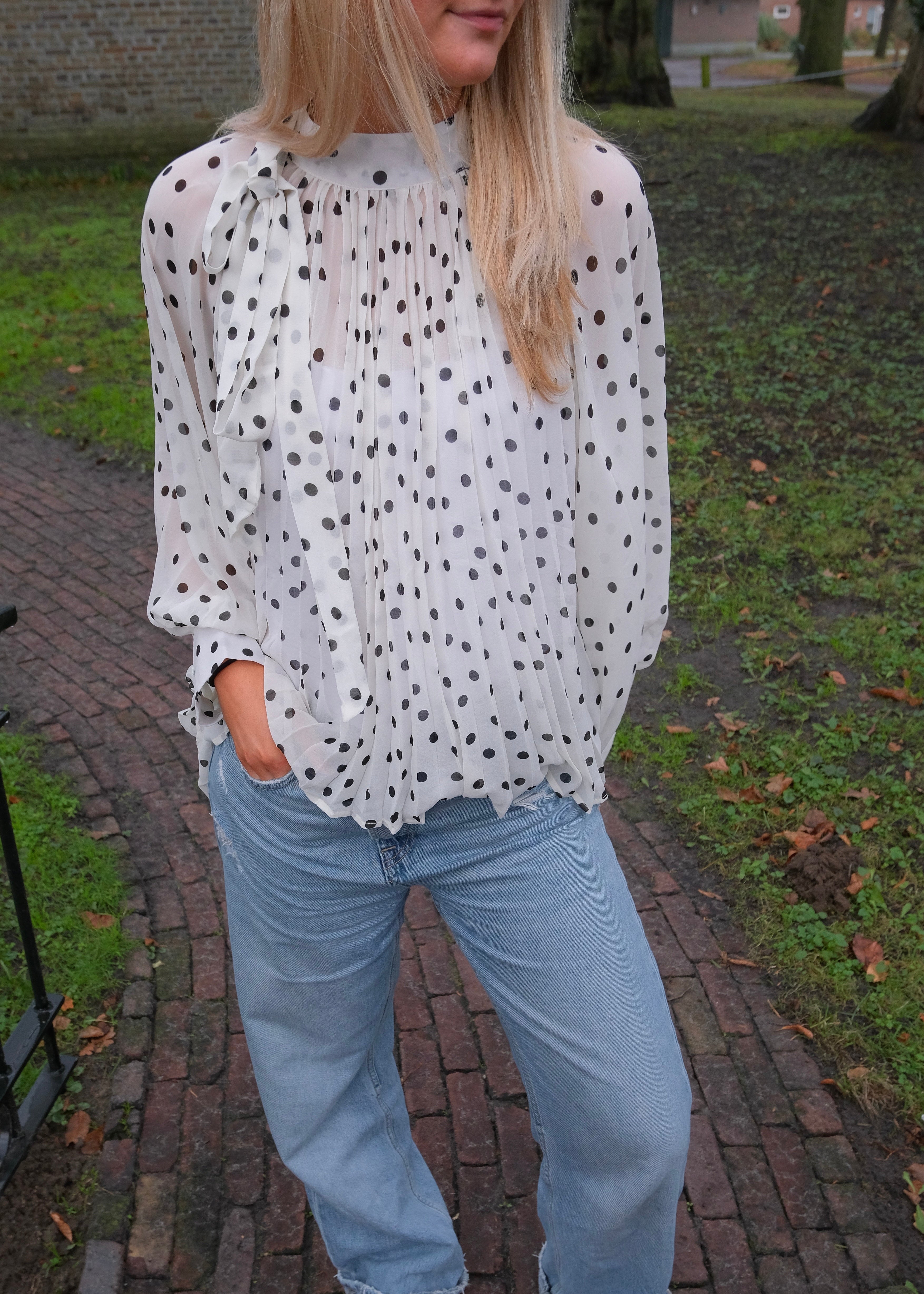 Polka dot blouse