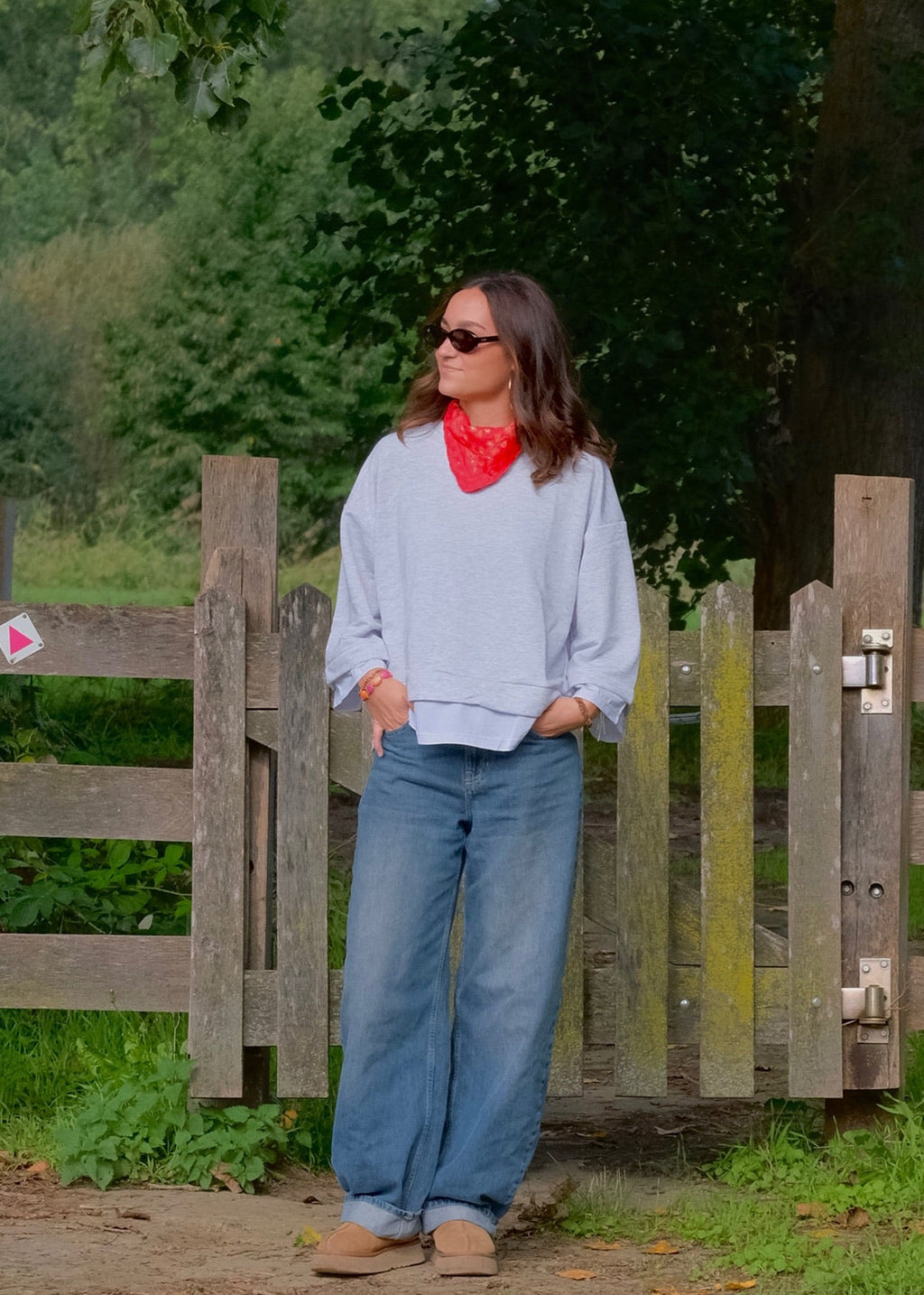 Layered sweatshirt
