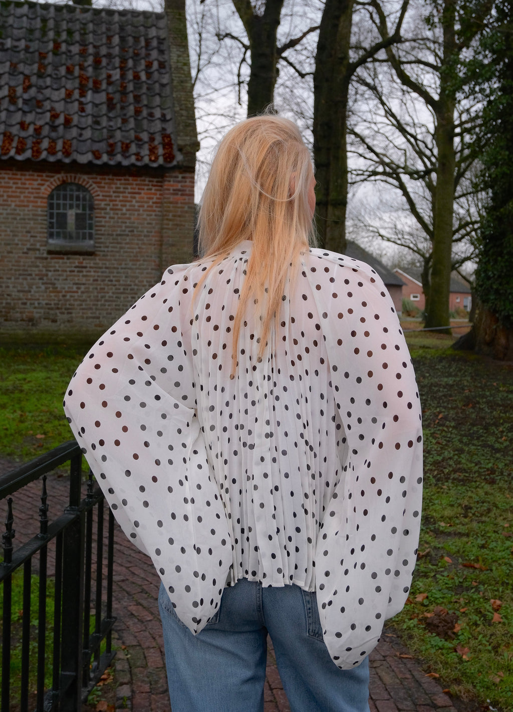 Polka dot blouse